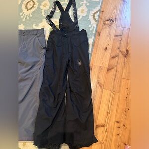 Spyder Kids Bib Overalls Ski Snow Winter Pants 12 Suspender Insulated Waterproof